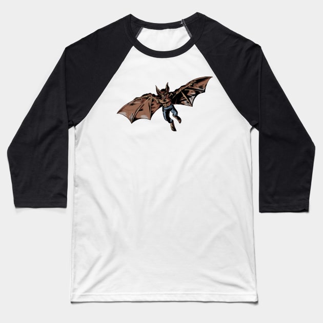 Man-bat Baseball T-Shirt by Black Snow Comics